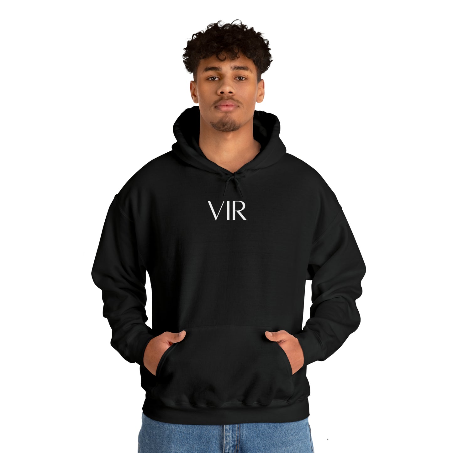 VIR Hoodie White Text