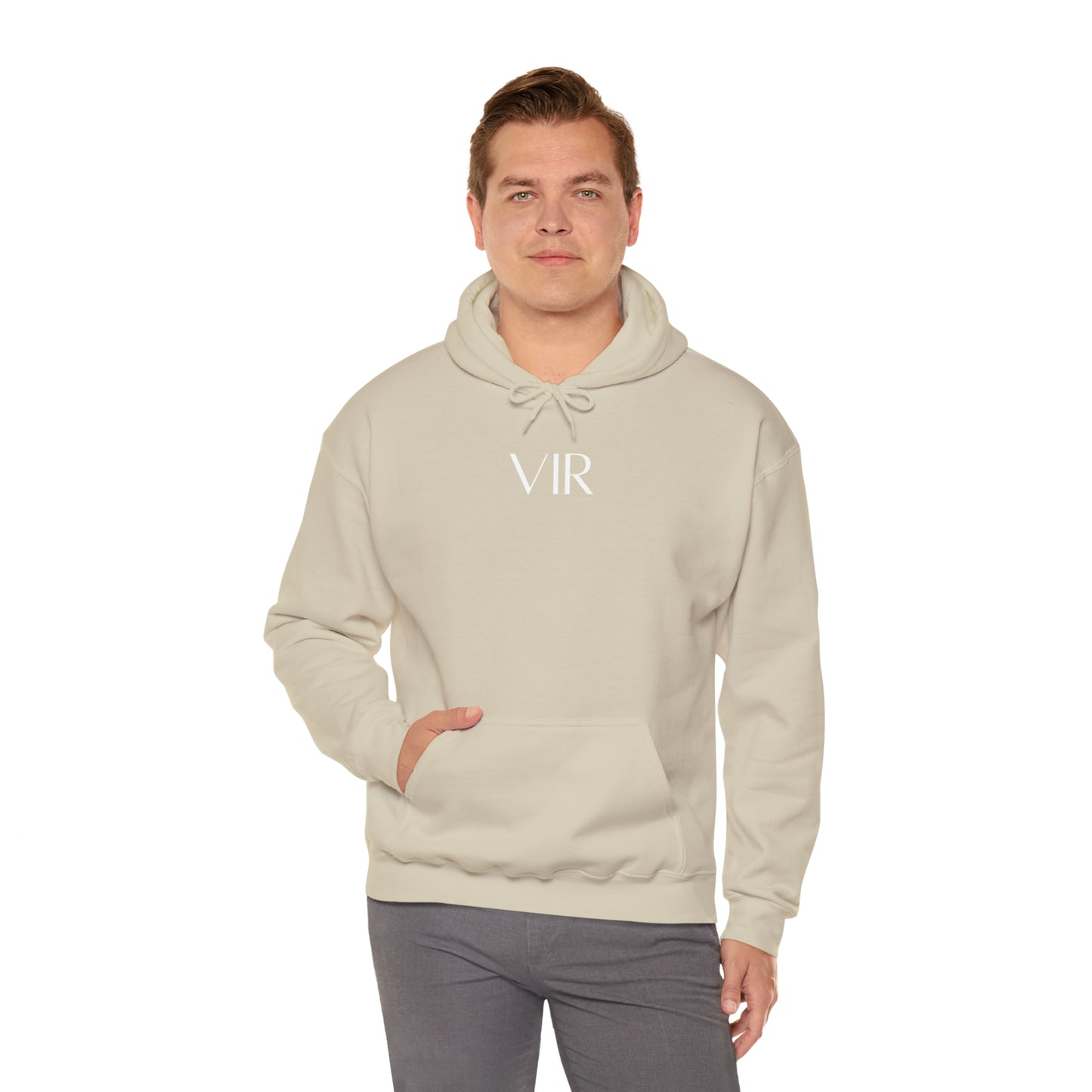 VIR Hoodie White Text