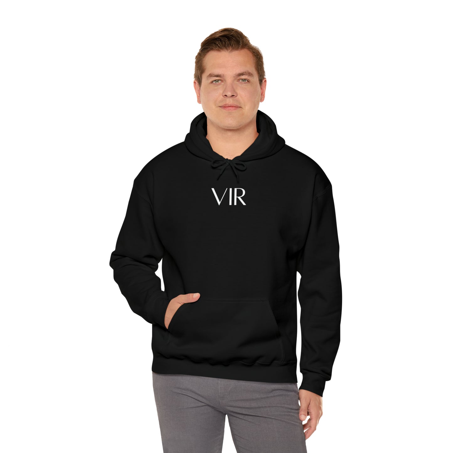 VIR Hoodie White Text