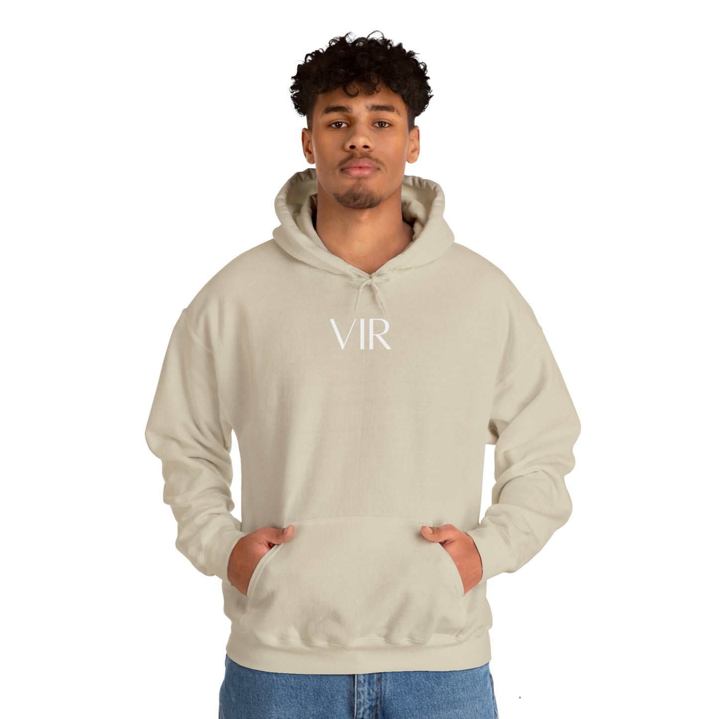 VIR Hoodie White Text
