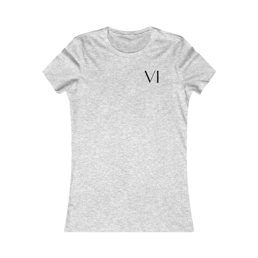 VI Fitted T-Shirt Black Text