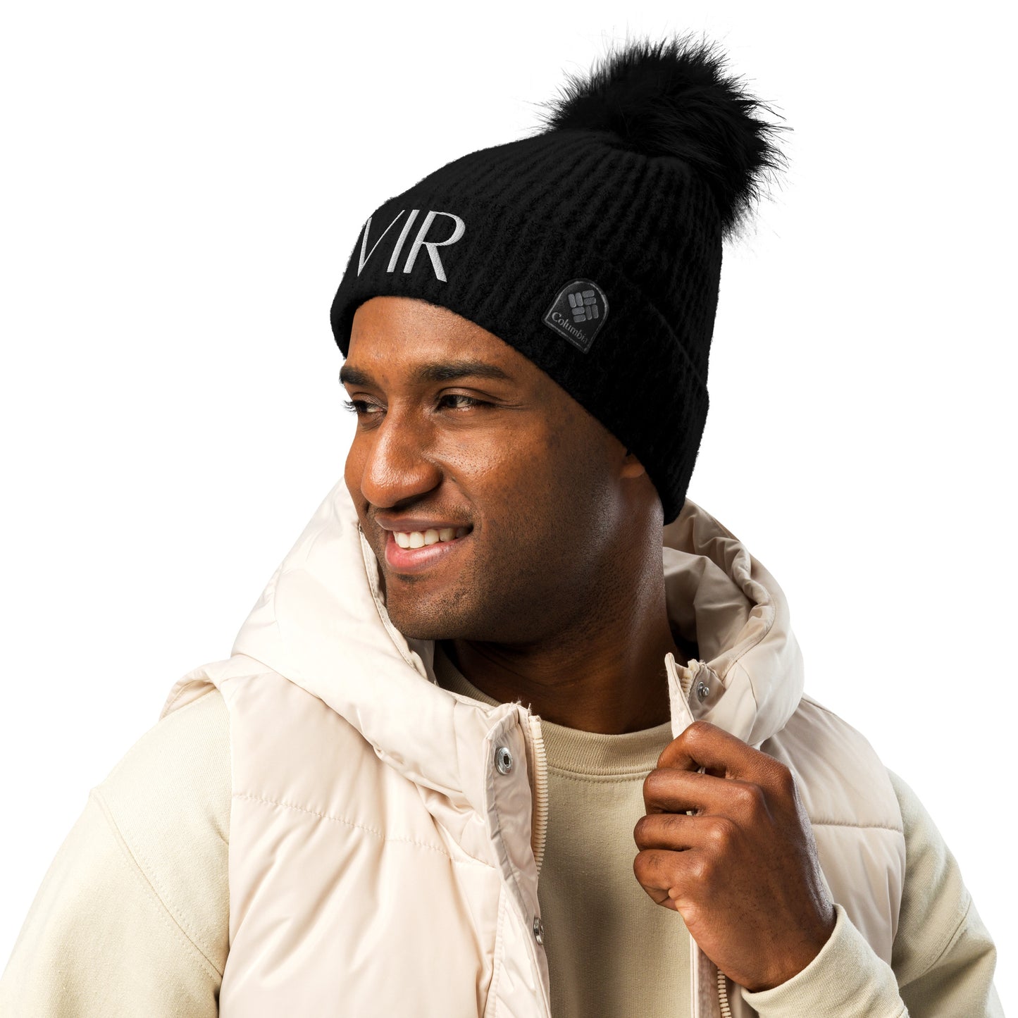 VIR Pom-pom Beanie Black