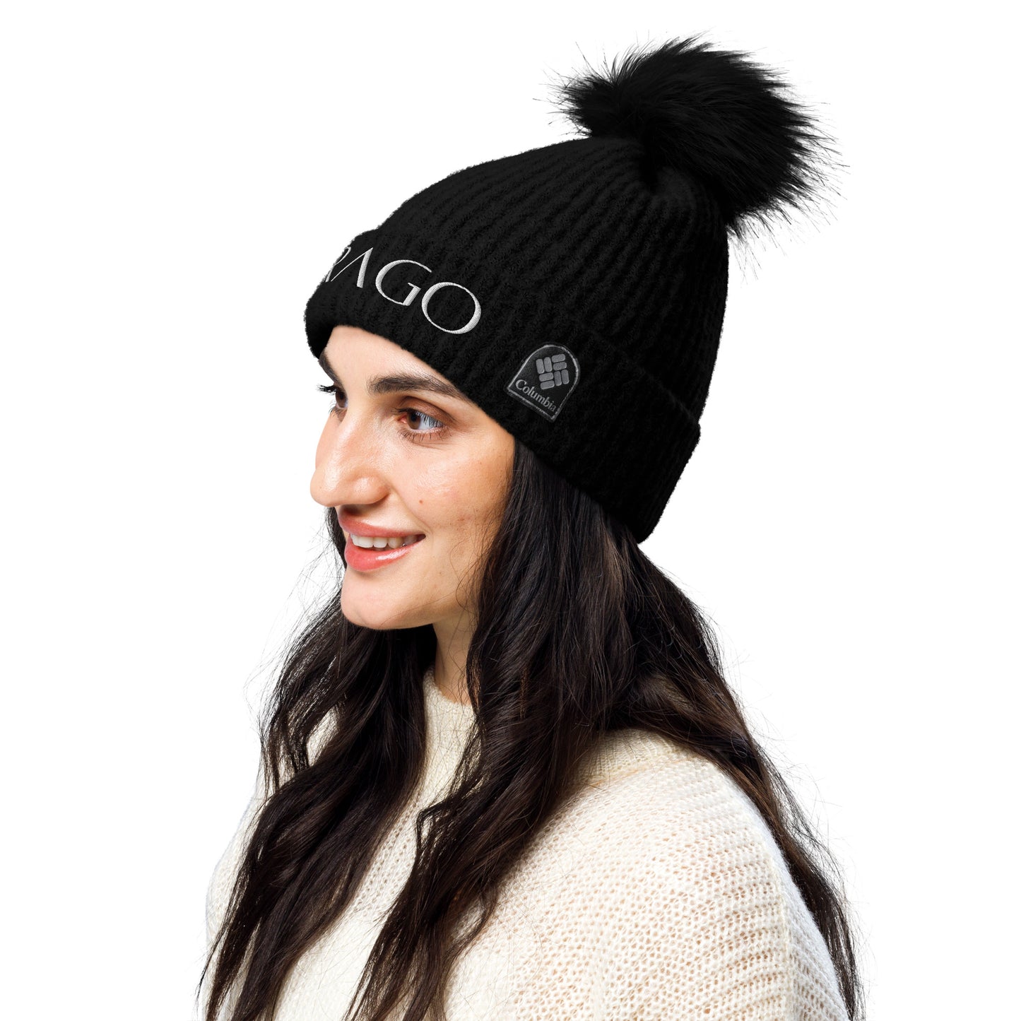 VIRAGO Pom-pom Beanie Black