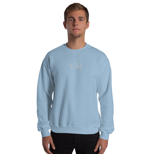 Spring Pastels VIR Embroidered Sweatshirt White Text