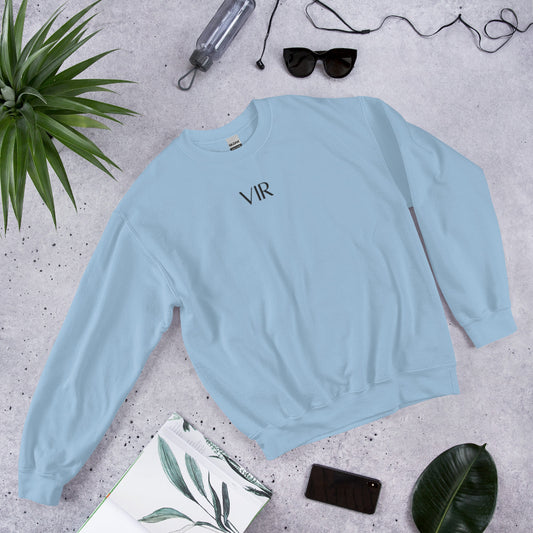 Spring Pastels VIR Embroidered Sweatshirt Small Black Text