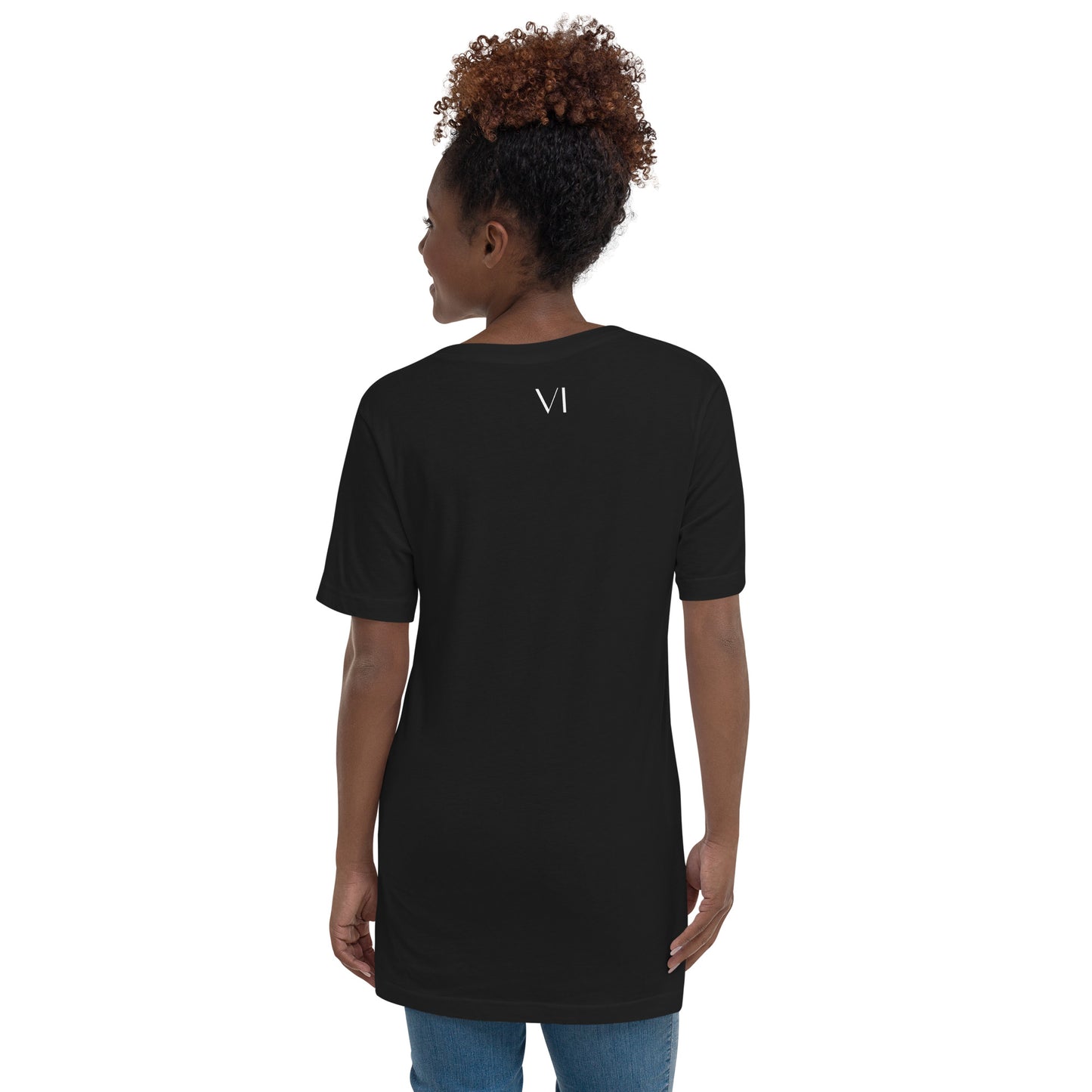 VI V-Neck T-Shirt Black