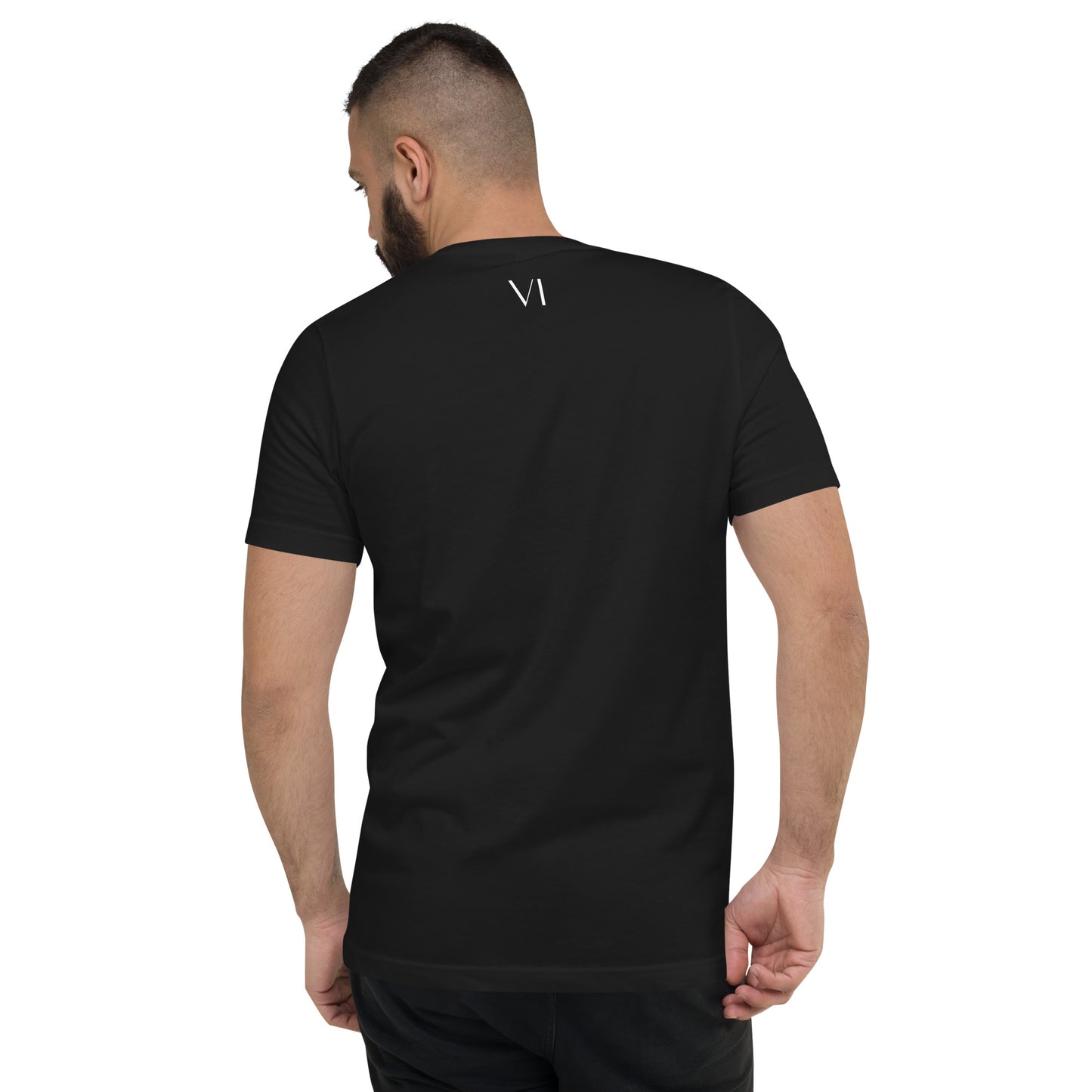 VI V-Neck T-Shirt Black