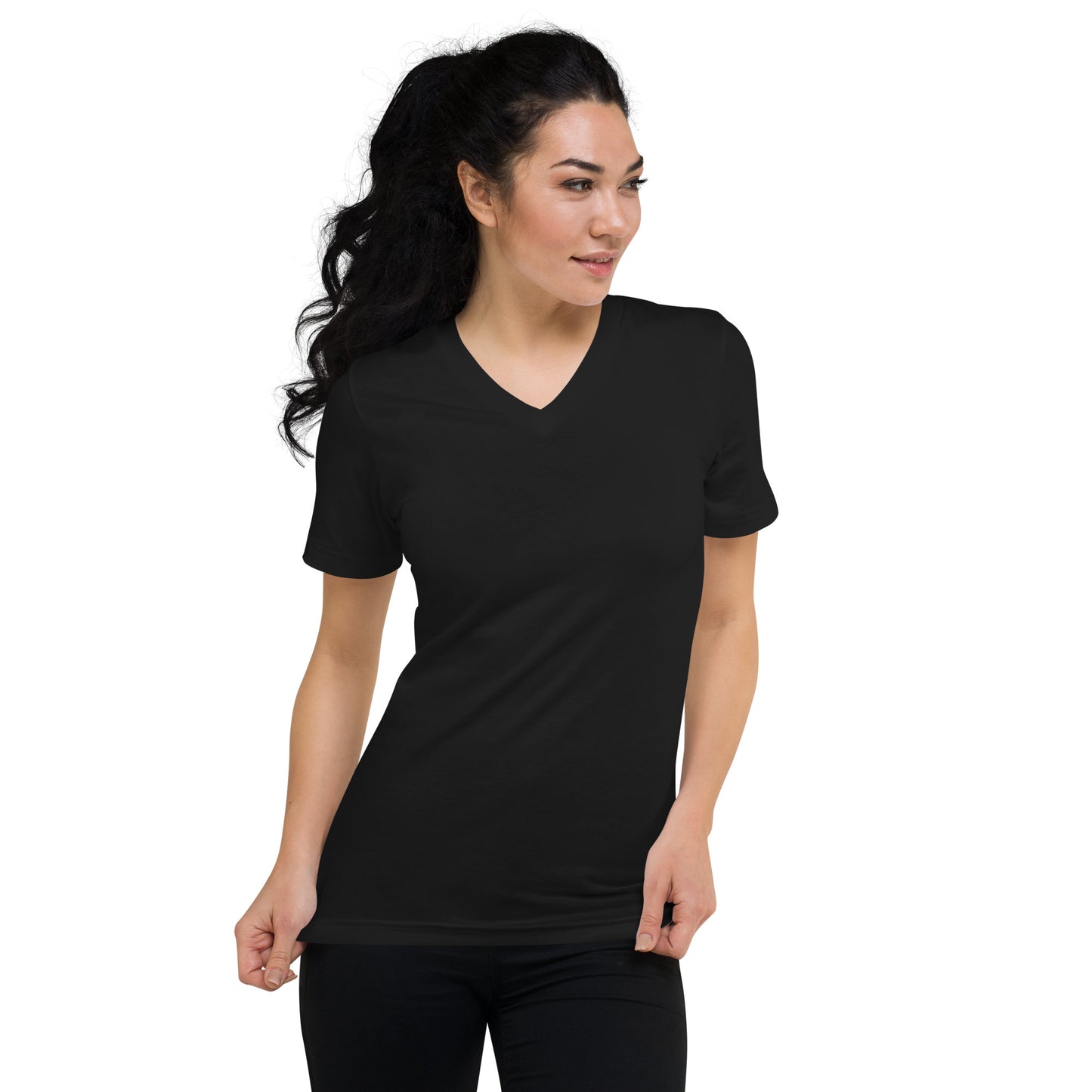 VI V-Neck T-Shirt Black