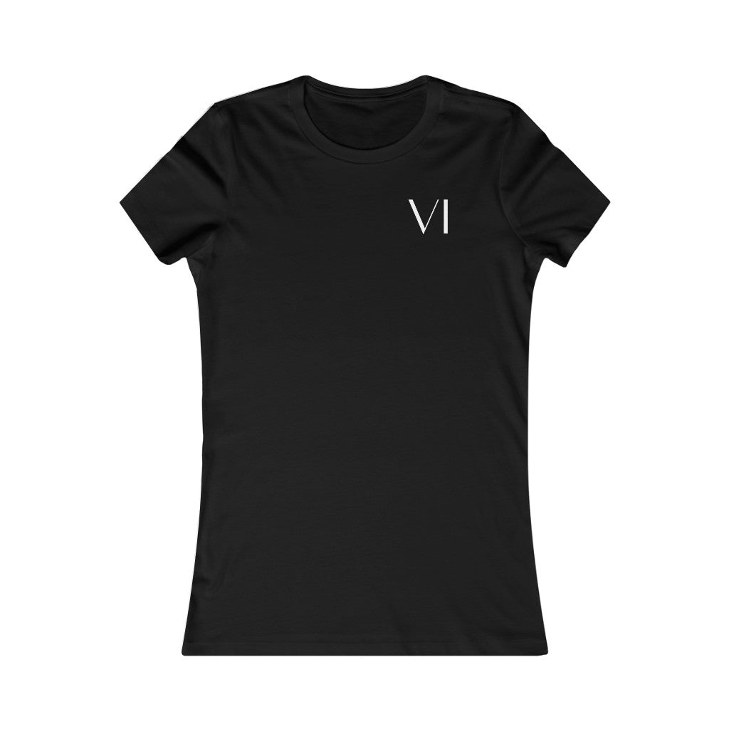 VI Fitted T-Shirt White Text