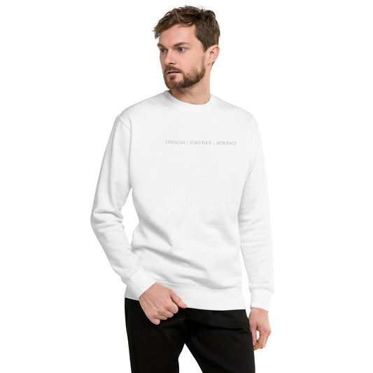 Strength Fortitude Resilience Embroidered Sweatshirt